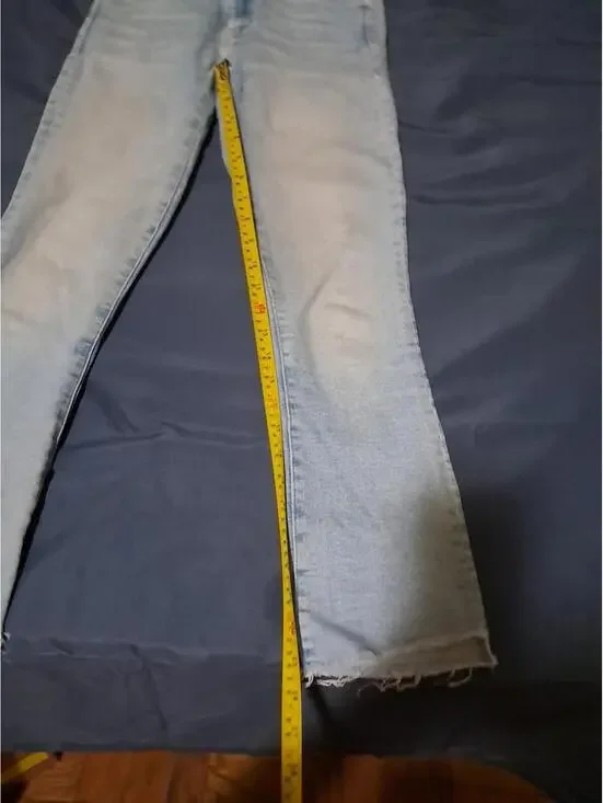 Mother The Insider Crop Step Fray Jeans Womens 29x25.5 Blue High Rise Denim - Picture 6 of 14